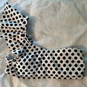 Antonio Melani Ruffle One Shoulder Swimsuit Top